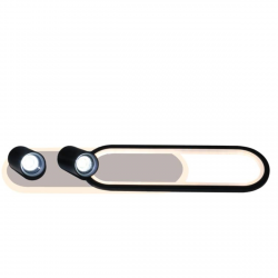 Nowoczesny spot Parma 2 długi czarny 2xGU10 LED CCT