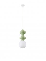 Designerska Lampa Wisząca z Ceramiki w Kolorze Zielonym Luces Exclusivas VILROSA LE44562
