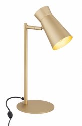 Nowoczesna lampka stołowa biurkowa złota minimalistyczna klasyczna regulowany klosz LORD 8874 Argon