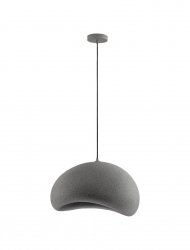 Nowoczesna szara lampa wisząca półokrągły klosz minimalistyczna uniwersalna możliwość ściemniania PALINZA LE45321 Luces Exclusivas