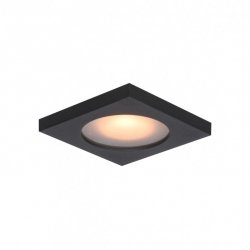 Nowoczesna  Kwadratowa Czarna Oprawa Podtynkowa IP44 ANTAR DL-26385S-GU10-BK ITALUX
