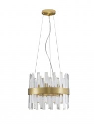 Kryształowa Lampa Wisząca Żyrandol Glamour w Kolorze Złotym LUCES ESCLUSIVAS CHOLULA LE42907