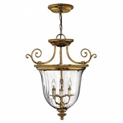 Mała lampa wisząca Cambridge 3 źródła światła oksydowany mosiądz elegancka dworkowa HK-CAMBRIDGE-P-S HINKLEY