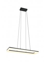 Minimalistyczna lampa wisząca LED czarna prostokątna uniwersalna nad stół CAMINO R35771132 Rl