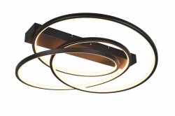 Dekoracyjna Lampa Sufitowa Nowoczesny Czarny Plafon LED DARVIN 649110132 TRIO