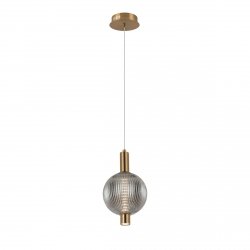 Złota nowoczesna lampa wisząca LENTI Italux PND-83631-1-BRO-SG salonowa nad stół