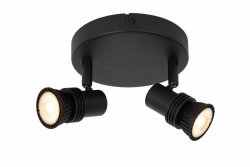 Nowoczesny plafon lampa sufitowa podwójna czarna regulowana na wysięgniku uniwersalna minimalistyczna metalowa KIANTI 53901/12/30 Lucide