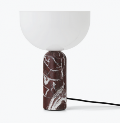 Lampka stołowa nocna półokrągła marmurowa nowoczesna designerska dekoracyjna na komodę 35cm Kizu 20424 New Works