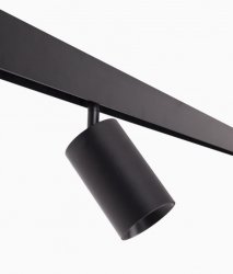  Reflektor do szynoprzewodu magnetycznego LED czarna tuba minimalistyczna nowoczesna regulowana On-Off  M0010N MAXLIGHT