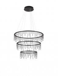 Elegancka Czarna Lampa Wisząca w Kształcie Okręgów Luces Exclusivas HUARAZ LE44445