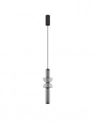 Minimalistyczna lampa wisząca LED szklana tuba szara uniwersalna klasyczna możliwość ściemniania Luces Exclusivas