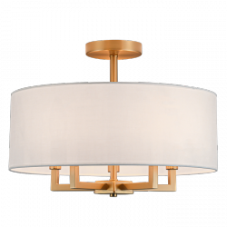 Nowoczesny Plafon Sufitowy Mosiężny LILLE C05920BR-WH COSMO LIGHT