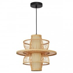 Naturalna rattanowa lampa wisząca geometryczny kształt ASTRA LP-3110/1P NT Light Prestige