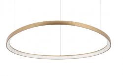Designerska złota lampa wisząca LED okrągła ring nowoczesna dekoracyjna Gemini sp d105 on-off 2700k 341637 Ideal Lux 