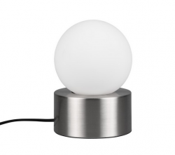 Dekoracyjna Lampka Stołowa W Kolorze Nikiel Biały Szklany Klosz COUNTESS R59051007 RL