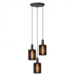 Nowoczesna Lampa Wisząca Czarne Tuby LAMBRES 45410/13/30 LUCIDE