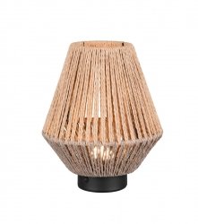 Lampa stołowa nocna LED pleciona dekoracyjna brązowa boho rystykalna industrialna minimalistyczna ściemnialna LIRA R55991126 Rl