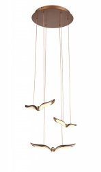 Designerska lampa wisząca GUFO 3 LED róźowe złoto 36 cm Step Into Design ST-DL8506