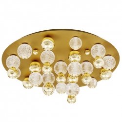 ZŁOTY Plafon Kryształowe Kule Glamour LUCES EXCLUSIVAS PONCE LE42707 Molekularna Lampa Art Deco