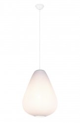 Lampa wisząca tkaninowa biała owalna industrialna minimalistyczna nowoczesna JANINE R36241001 Rl