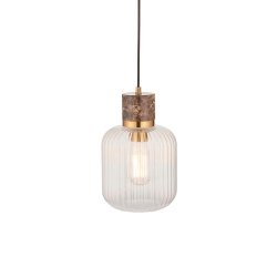 Szklana lampa wisząca prążkowa marmur owalna designerska nowoczesna salonowa sypialniana Travi 120665 ENDON