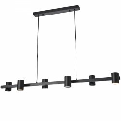 Lampa wisząca Noe Long do salonu do biura PL0111-BK Yaskr czarna GU10