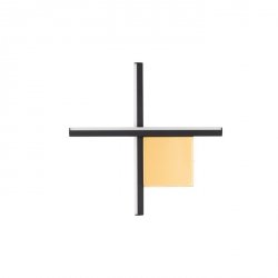 Minimalistyczny Czarno Złoty Kinkiet Ścienny LED CHOTA LE44306 LUCES EXCLUSIVAS