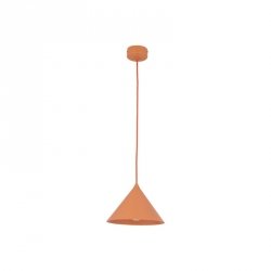 Lampa wisząca pomarańczowa stożkowy klosz do designerskich art deco wnętrz CONO S 11383 TK-LIGHTING