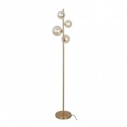 Lampa Stojąca W Kolorze Mosiądz Szklane Bursztynowe Klosze Kule CANELLO FL-406007-4-HBR ITALUX