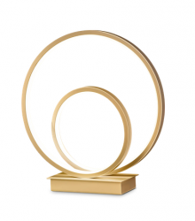 Lampka stołowa nocna złota okręgi designerska nowoczesna dekoracyjna na komodę Oz tl on-off 2700k 342481 Ideal Lux