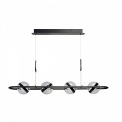 Lampa Wisząca Czarna Szklany Klosz Kula ASTRID PENDANT BK AZ6892 Azzardo