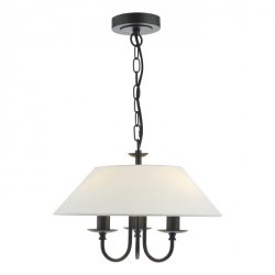 Nowoczesny Żyrandol Biały Abażur SIVAN SIV0322 DAR LIGHTING