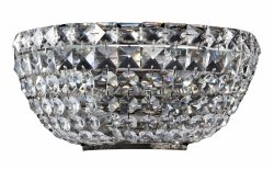 Lampa ścienna kinkiet kryształowy glamour nikiel półokrągły Basfor MAYTONI DIA100-WL-02-N