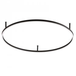 NOWOCZESNY CZARNY PLAFON OKRĄG RING 2700K LED IDEAL LUX ORACLE SLIM PL D90 341965