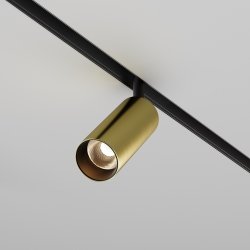 Ścieżka świetlna lampa szynowa regulowana LED aluminium czerń i mosiądz Focus LED MAYTONI TR032-2-12W3K-M-BBS