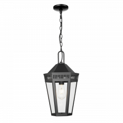 Czarna lampa wisząca zewnetrzna ogrodowa FUNCHAL P01156BK
