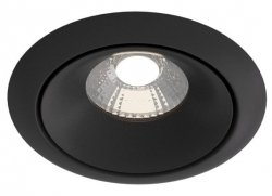 Lampa wpuszczana w sufit aluminium czarny okrągła Yin MAYTONI DL031-L12W4K-B