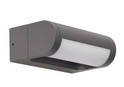 Stylowa lampa elewacyjna na taras i fasadę kinkiet LED regulowany IP65 ciemno szary Azzardo FRAME AZ6633 12W 3000K