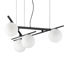 Nowoczesna lampa wisząca czarna szklane kule designerska dekoracyjna salonowa ATLAS 365091 IDEAL LUX