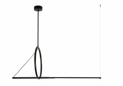 Designerska lampa wisząca salonowa okrąg listwa czarna geometryczna STICK MSE1501100534 MOOSEE King Home