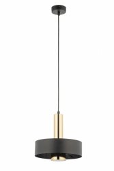 Nowoczesna lampa wisząca Rif Lux Sigma 40719 czarny/ złoty