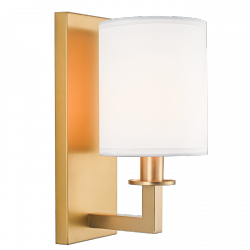 Nowoczesny Kinkiet Ścienny Mosiądz LILLE W01906BR-WH COSMO LIGHT