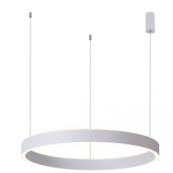 Nowoczesna Okrągła Lampa Wisząca Dwustronna LED Biała BRASCO UP DOWN PND-56215D-100RPP-WH-3KS4K-TRDIMM ITALUX