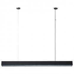 Czarna Lampa Wisząca Prostokąt LED CCT MIRA LP-1201/1P L BK LIGHT PRESTIGE