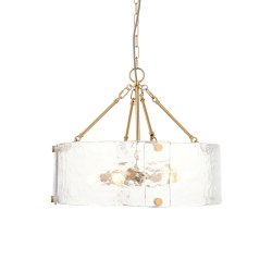 Szklana lampa wisząca mosiężna okrągła designerska nowoczesna Keller 118584 ENDON