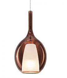 Szklana miedziana lampa wisząca nowoczesna designerska salonowa dekoracyjna Kalique sp1-2 d18 360027 Ideal Lux 