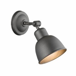 Industrialny metalowy kinkiet retro antracyt stal lakierowana regulowany minimalistyczny klosz nad lustro EUFRAT 3183 Argon
