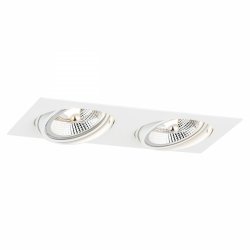 Nowoczesna minimalistyczna lampa sufitowa wpuszczana oprawa podtynkowa oczko podwójne biały OLIMP PLUS 1046 Argon