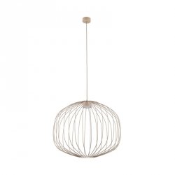 Beżowa lampa wisząca ażurowa druciana okrągła minimalistyczna loftowa uniwersalna klasyczna SPHERA M 11306 TK-LIGHTING
