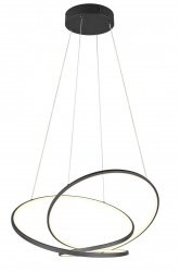Nowoczesna Dekoracyjna Czarna Lampa Wisząca LED DARVIN 349119132 TRIO